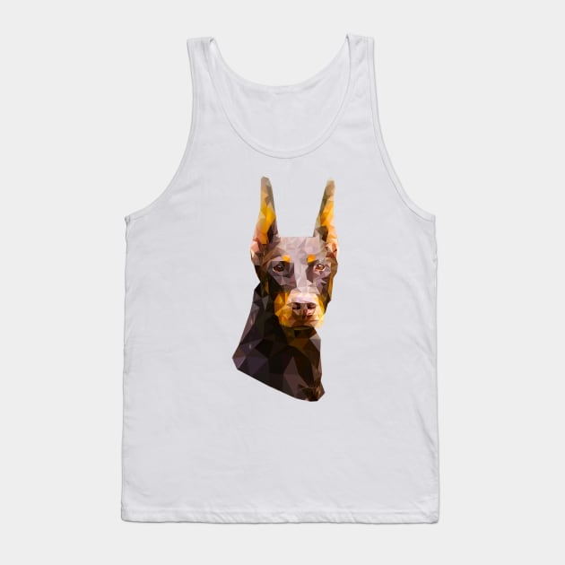 Dobermann (Low Poly) Tank Top by lunaroveda